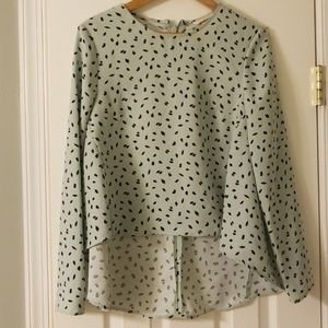 H&M mint green Hi-Lo CropTop